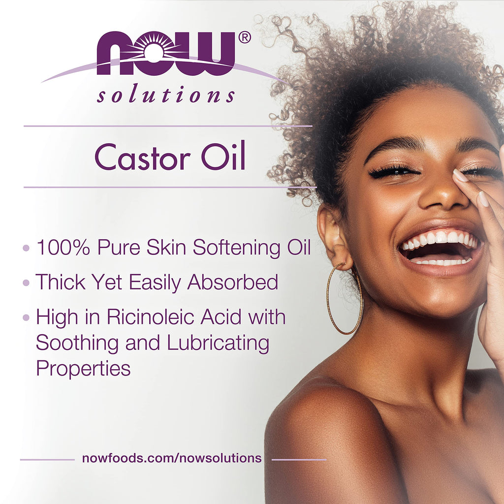 NOW Solutions, Castor Oil, Versatile Skin Care, Multi-Purpose, 16 fl. oz