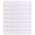 GREEN LIFESTYLE Luxury Bath Towel - White Large Bath Towels Pack for Spa, Gym, Bathroom, Hotel - 86% Cotton 14% Polyester -Super Soft, Thick and Absorbent 24 x 50 Bulk Bath Towel - (8-Pack)