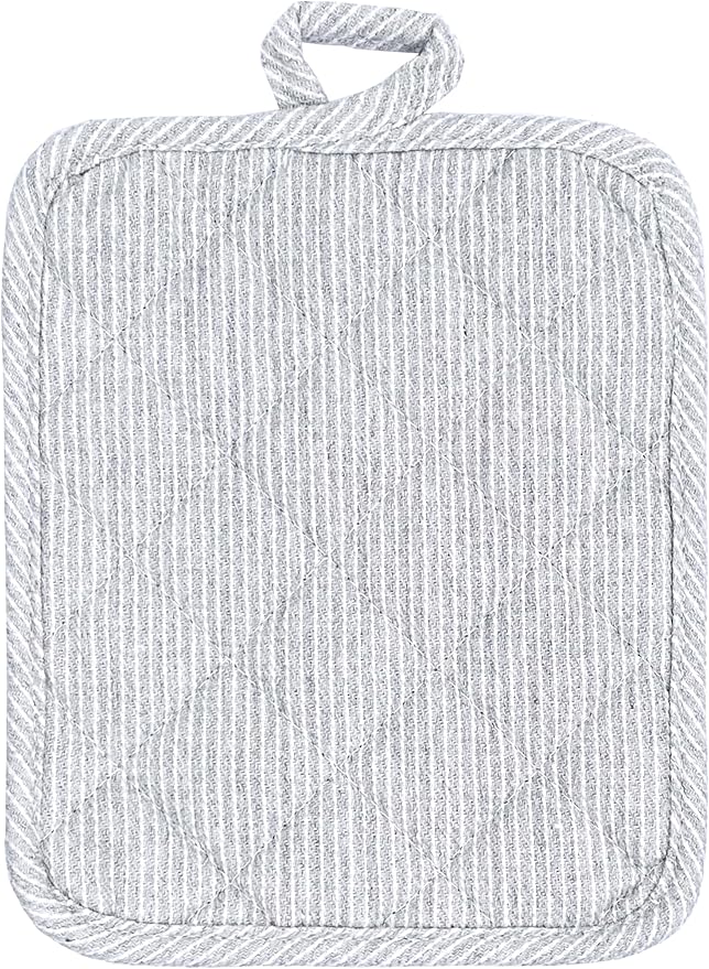 American Linen 8-Pack Heat Resistant Pot Holders & Hot Pads (Grey, 4 Pack)