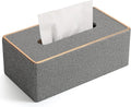 Tissue Box Cover, PU Leather Tissue Box Holder Rectangular Box Covers for Home/Office/Car Decoration 9.84"X5.23"X3.77" - Grey