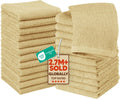 Utopia Towels 24 Pack Washcloths, 12x12 in, 100% Cotton, Beige