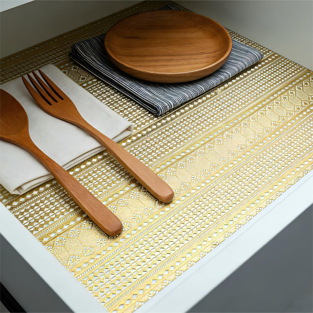 Shelf and Drawer Liner for Kitchen Cabinet,Non-Adhesive Waterproof