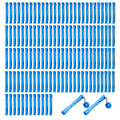 100Pcs Perm Rods for Natural Hair, Cold Wave Rods Set with Steel Pintail Comb, Non-Slip Plastic Hair Rollers for Heatless Curls, 0.28 x 3.23 Inches Curling Rods for Short Hair (Blue, 100 PCS)