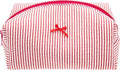 PAZIMIIK Cozy Makeup Bag for Women,Zipper Cosmetic Pouch,Stripe Red