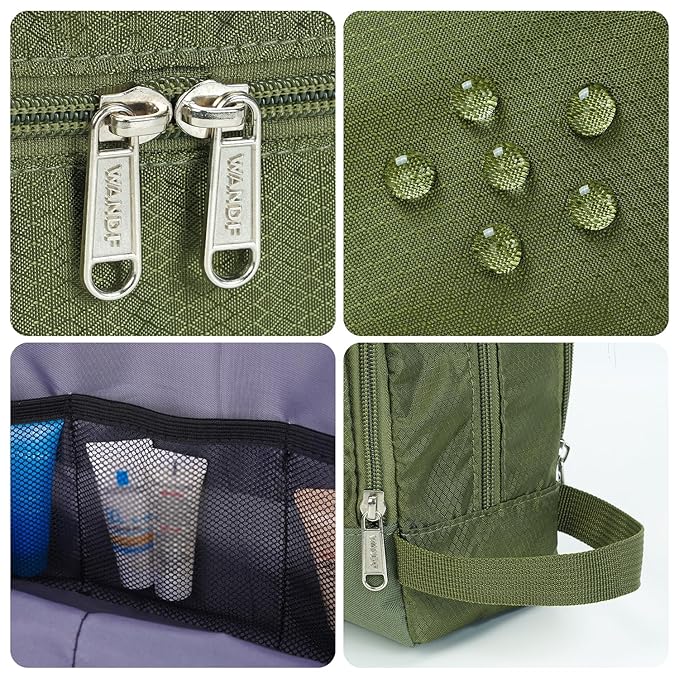 WANDF Travel Toiletry Bag for Men, Small Dopp Kit for Toiletries