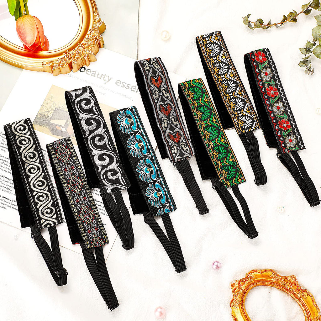 Sintege 8 Pcs Woman Elastic Headband Adjustable Non Slip Headbands,Fresh