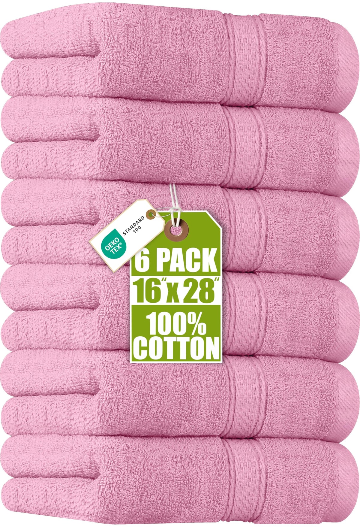 Utopia Towels 6 Pack Premium Hand Towels, 16x28 in, 600 GSM Cotton, White