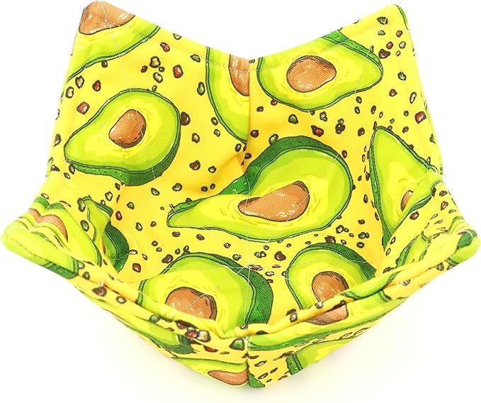 ROGITU Cotton Microwavable Bowl Cozy, Microwave-Safe Hot Bowl Holders, Soup Bowl Cozy Bowl Hot Pads (U)