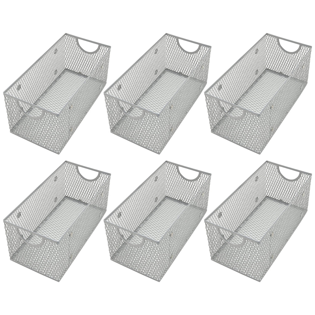YBM Home Wire Mesh Storage Basket Organizer for CD and DVDs - 6 Pack