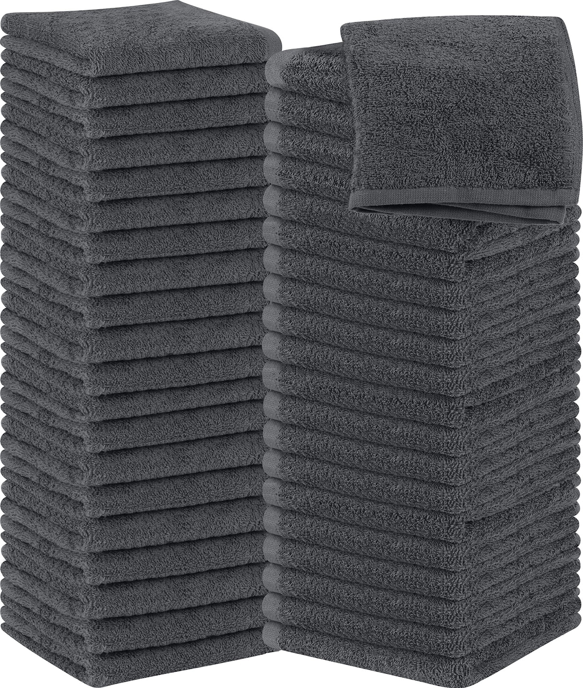 Utopia Towels 24 Pack Washcloths, 12x12 in, 100% Cotton, Beige