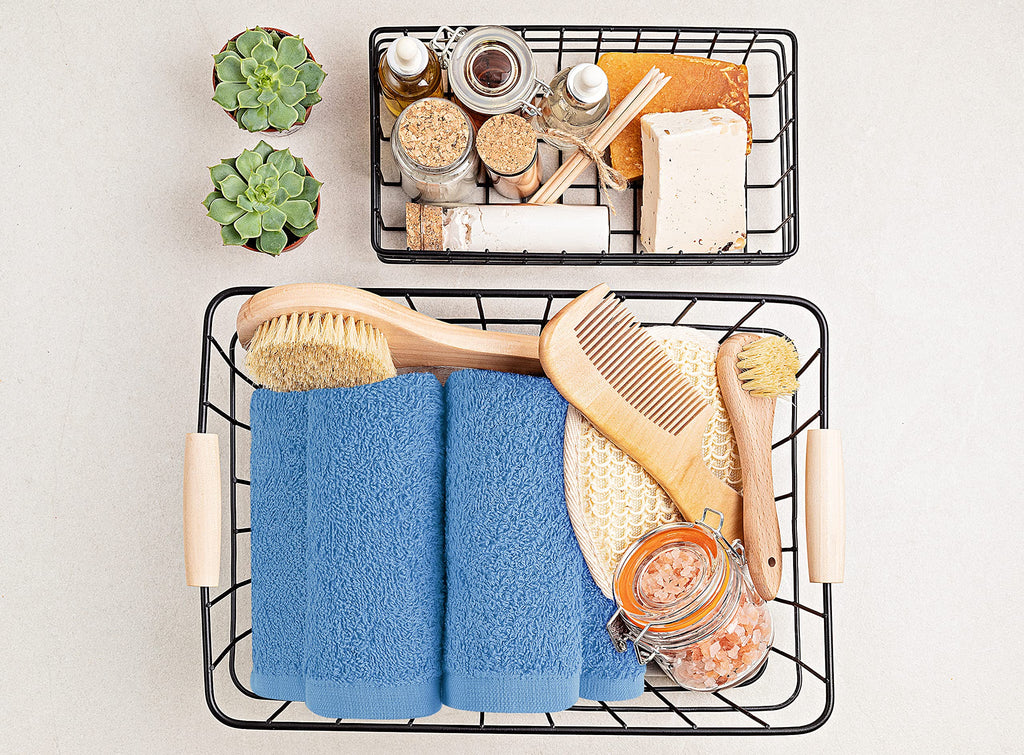 Utopia Towels 12 Pack Cotton Washcloths Set, 100% Ring Spun Cotton, Premium Flannel Face Cloths, Highly Absorbent and Soft Feel Fingertip Towels, Electric Blue, Hunter Green, Red, Mustard