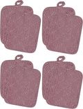 American Linen 8-Pack Heat Resistant Pot Holders & Hot Pads(Burgundy, 8 Pack)