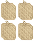 American Linen 8-Pack Heat Resistant Pot Holders & Hot Pads (Sand, 8 Pack)
