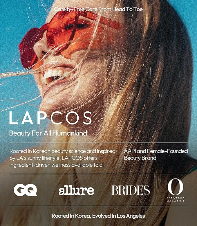 LAPCOS Charcoal Sheet Mask - Pore Refining & Gently Exfoliating Face Masks with Salicylic Acid and Tea Tree Oil to Purify & Tighten Skin - Highly Breathable Sheet - Korean Skin Care (Pack of 5)