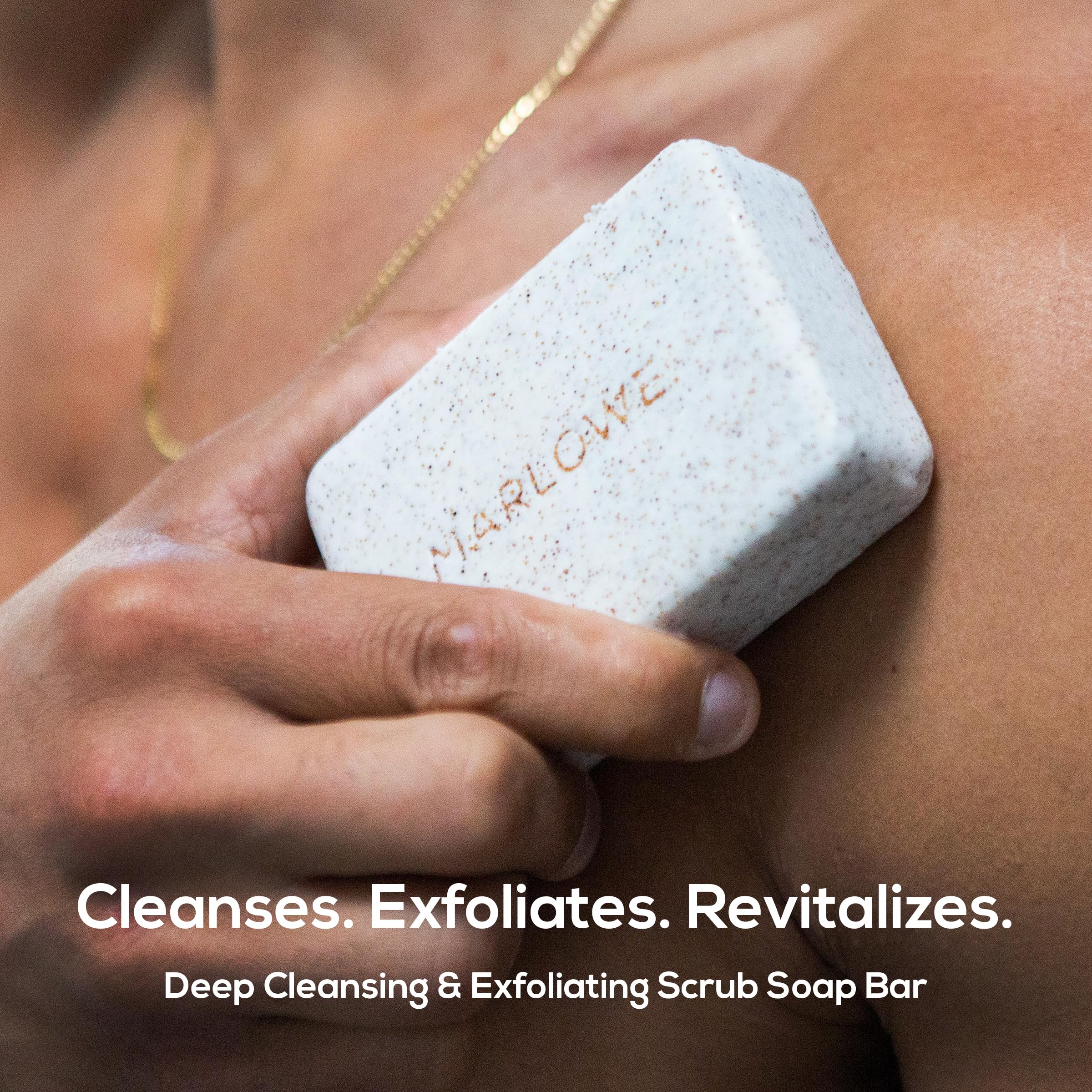 MARLOWE. Body Scrub Soap, Exfoliating Soap Bar, Sage + Fir, 7 oz (12 Bars)