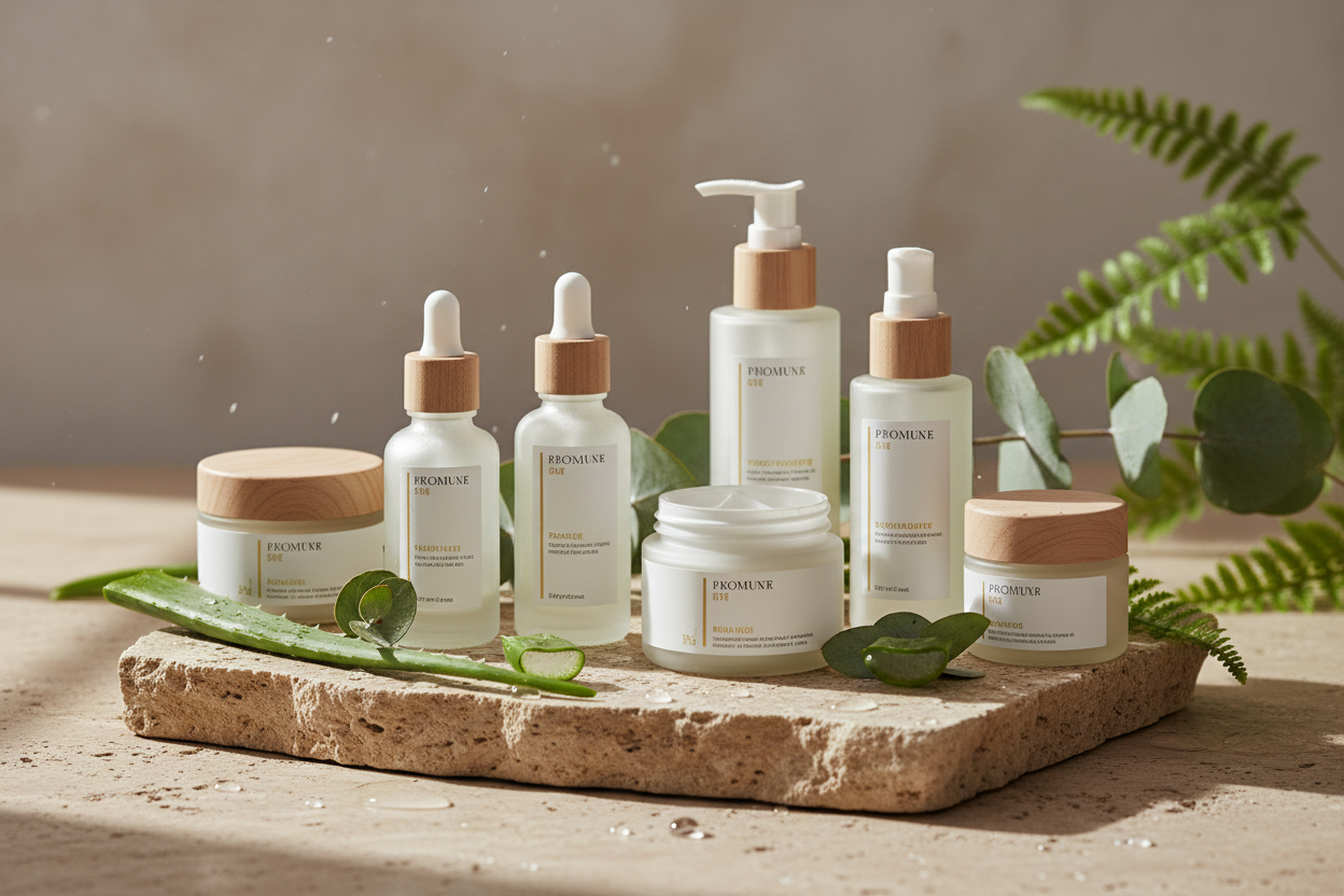 Discover Pure & Tech, where nature meets innovation. Our personal care products—skincare, haircare, and grooming essentials—are science-backed, gentle, and effective, designed to elevate your daily routine and help you feel confident, cared for, and empowered. (make it real photo)