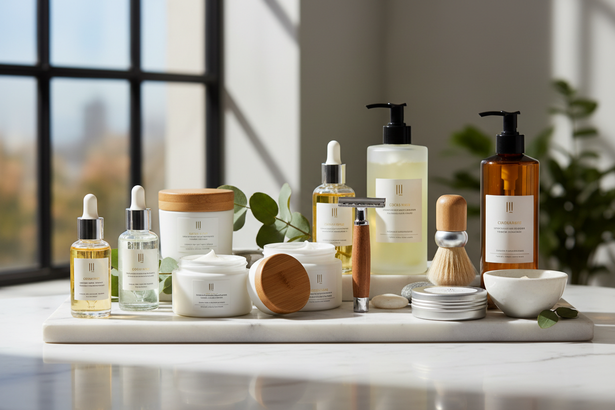 From skincare and haircare to grooming essentials, every product at Pure & Tech is carefully crafted using high-quality, science-backed ingredients. We focus on effectiveness, safety, and sustainability, ensuring that your personal care routine is both luxurious and reliable. Whether it’s moisturizing creams, revitalizing serums, or grooming kits, Pure & Tech is your partner for confidence and well-being every day. (make it real photo)